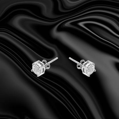 Silver Sterling classic solitaire studs