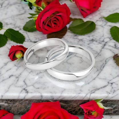 Silver Elegant Band for Couples