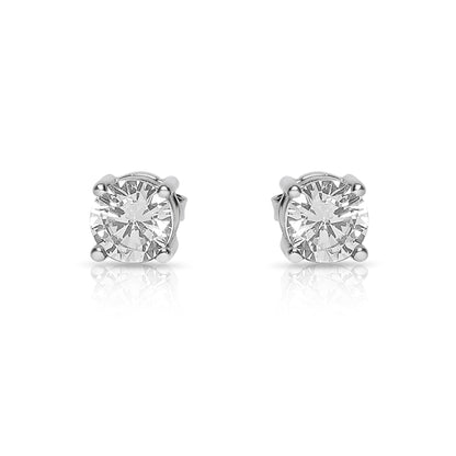 Silver Sterling classic solitaire studs