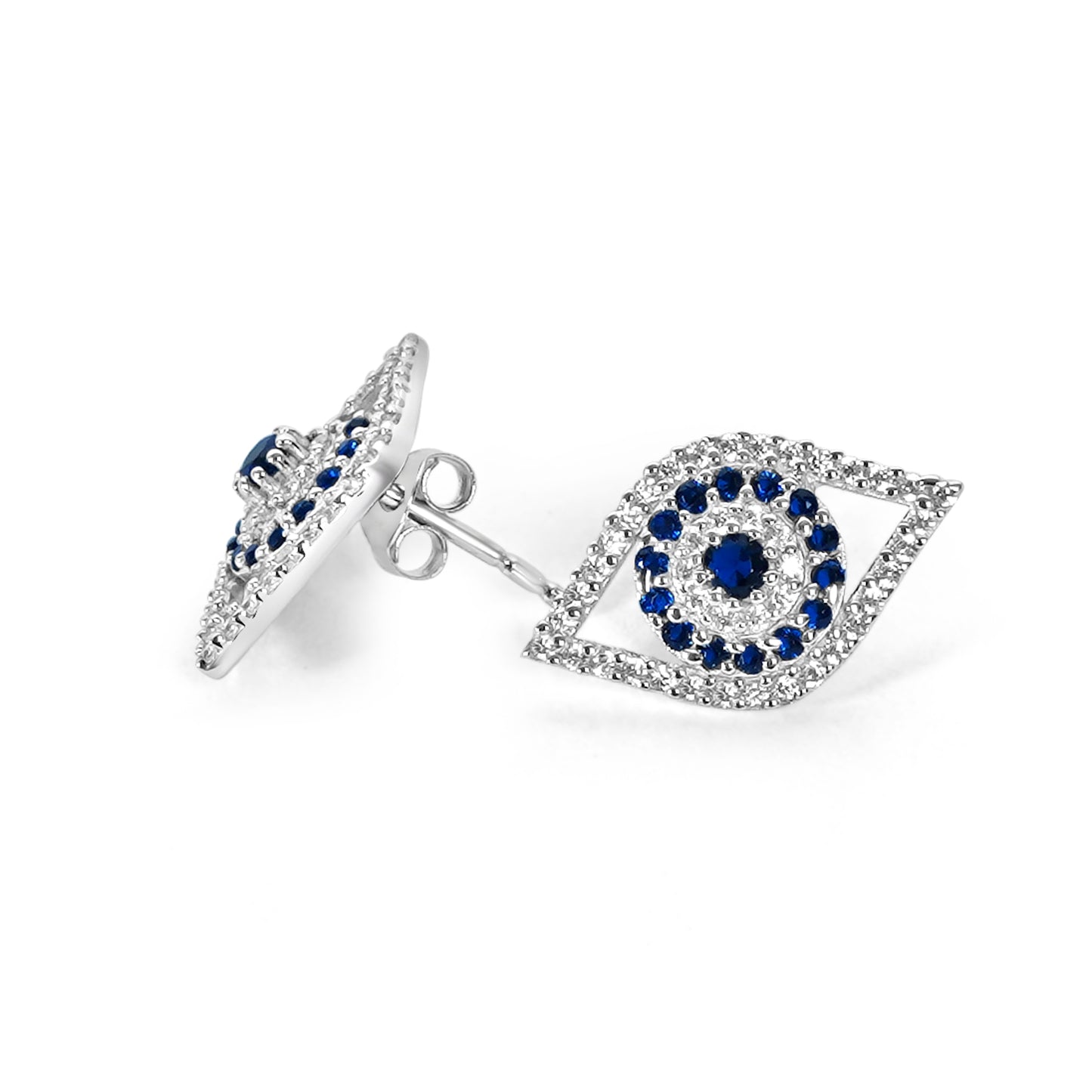 Silver Sterling Mystic Evil Eye Earring