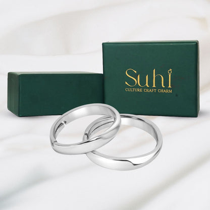 Silver Elegant Band for Couples